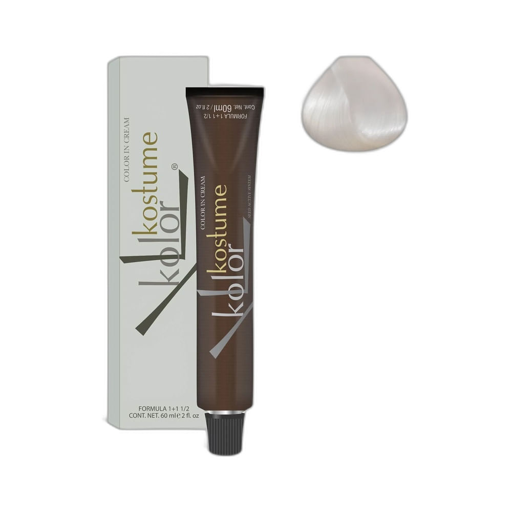 Imagem técnica da coloração Kostume Kolor 12.1 mostrando a textura e tonalidade